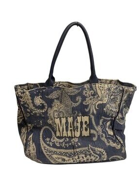 MAJE Linen Tote Hand Bag